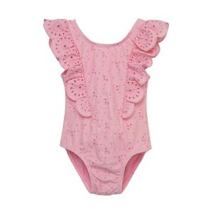 *CLEARANCE* Little Me 12M Eyelet Embroidered One-Piece Swimsuit in Pink